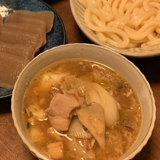 鶏肉と長ネギのつけうどん♡